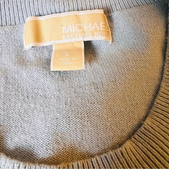 Michael Kors Sweater Light Blue Pullover Size L - Picture 3 of 4